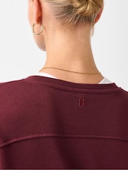 Sweaty Betty Malbec Red After Class Seam Detail Longline Sweatshirt - Image 5 of 6