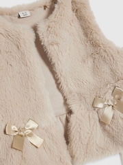 River Island Faux Fur Gilet with Ribbed Bodysuit & Leggings Set - Image 5 sur 5