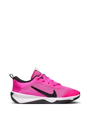 Nike Pink Youth Omni Multi-Court Trainers - Image 1 of 10