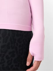 Sweaty Betty Lilac Pink Athlete Seamless Workout Long Sleeve Top - Image 5 of 6