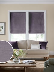 Laura Ashley Dark Sugared Violet Swanson Made To Measure Roman Blind - Image 1 of 5