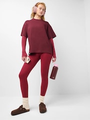 Sweaty Betty Deep Red Full Length Super Soft Yoga Leggings - Image 1 of 6