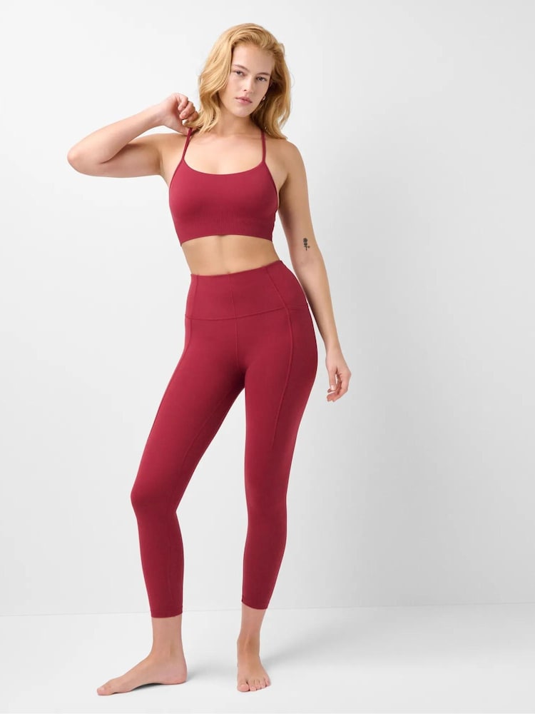 Sweaty Betty Deep Red Full Length Super Soft Yoga Leggings - Image 2 of 6 Sweaty Betty Deep Red Full Length Super Soft Yoga Leggings - Image 2 of 6