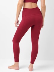 Sweaty Betty Deep Red Full Length Super Soft Yoga Leggings - Image 3 of 6