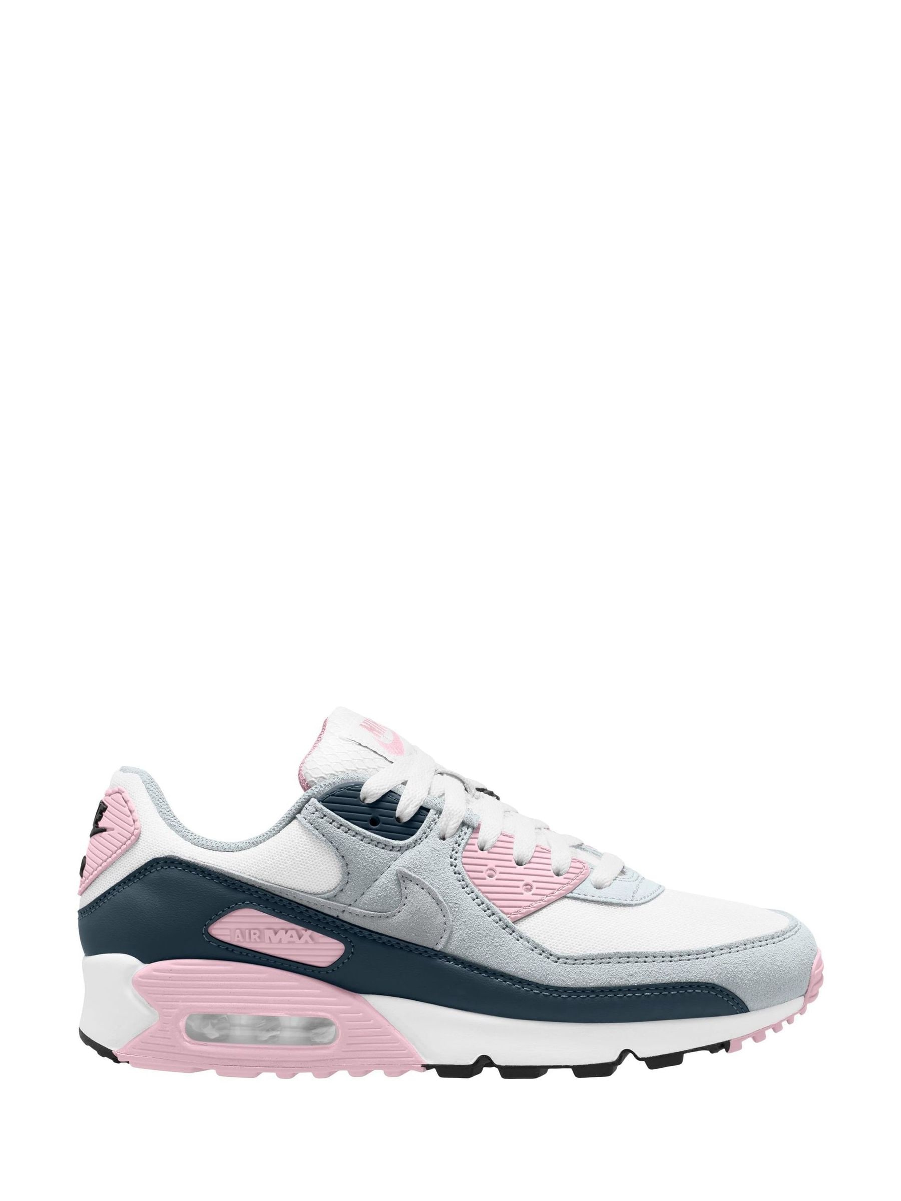 Buy Nike White Wolf Grey Air Max 90 Trainers from Next Luxembourg
