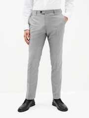 Light Grey Skinny Fit Stretch Smart Trousers - Image 1 of 6