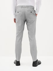 Light Grey Skinny Fit Stretch Smart Trousers - Image 2 of 6