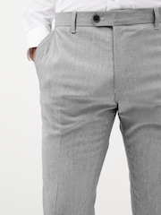 Light Grey Skinny Fit Stretch Smart Trousers - Image 3 of 6