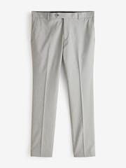 Light Grey Skinny Fit Stretch Smart Trousers - Image 6 of 6