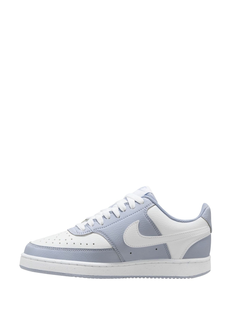 Nike Light Blue Court Vision Low Next Nature Trainers - Image 2 of 4 Nike Light Blue Court Vision Low Next Nature Trainers - Image 2 of 4