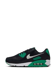 Nike Black/White Stadium Grey Air Max 90 Trainers - Image 3 of 10
