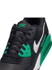 Nike Black/White Stadium Grey Air Max 90 Trainers - Image 9 of 10