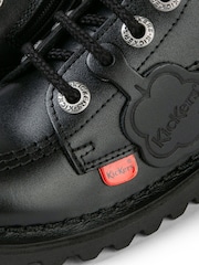 Kickers Black Junior Hi Zip Leather Shoes - Image 12 of 13