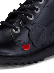 Kickers Black Junior Hi Zip Leather Shoes - Image 13 of 13