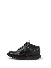 Kickers Black Junior Hi Zip Leather Shoes - Image 3 of 13