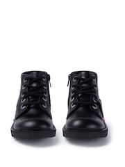 Kickers Black Junior Hi Zip Leather Shoes - Image 8 of 13