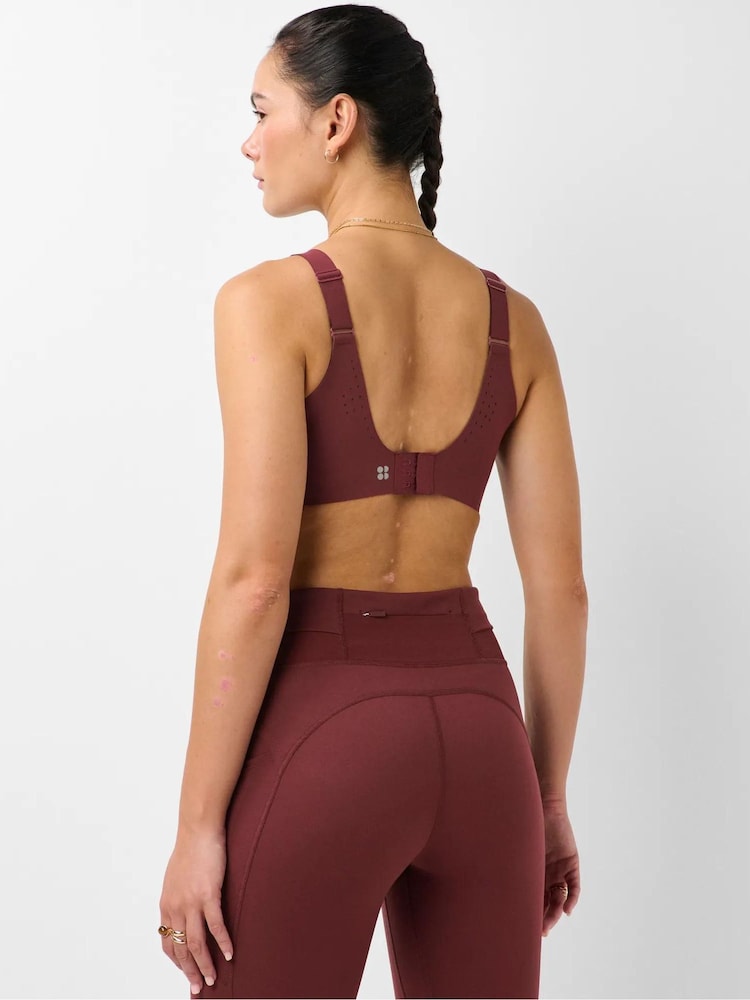 Sweaty Betty Malbec Red Runners High Sports Bra - Image 2 of 6