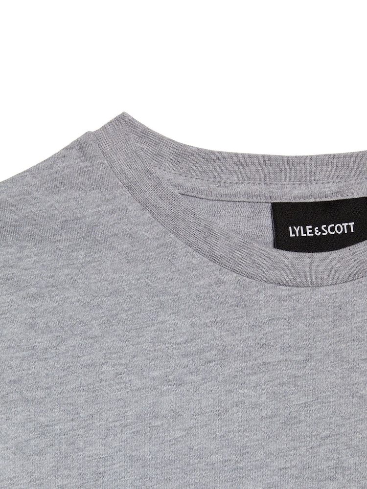 Lyle & Scott Light Grey Marl Boys Essentials 100% Cotton Crew Neck T-Shirt - Image 10 of 10
