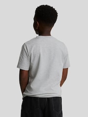 Lyle & Scott Light Grey Marl Boys Essentials 100% Cotton Crew Neck T-Shirt - Image 3 of 10