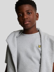 Lyle & Scott Light Grey Marl Boys Essentials 100% Cotton Crew Neck T-Shirt - Image 4 of 10