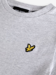 Lyle & Scott Light Grey Marl Boys Essentials 100% Cotton Crew Neck T-Shirt - Image 8 of 10