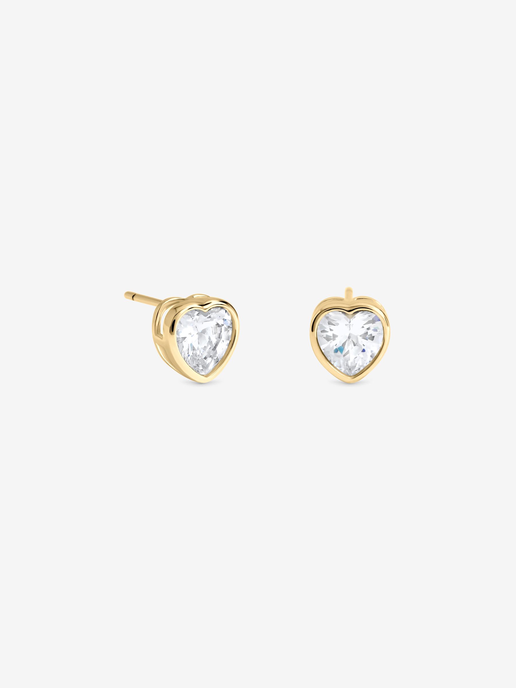 Buy Inicio Gold Tone Heart Bezel Studs Earrings from Next United Arab ...