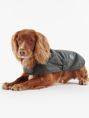Barbour® Olive Green Tartan Wax Dog 100% Cotton Coat - Image 2 of 5