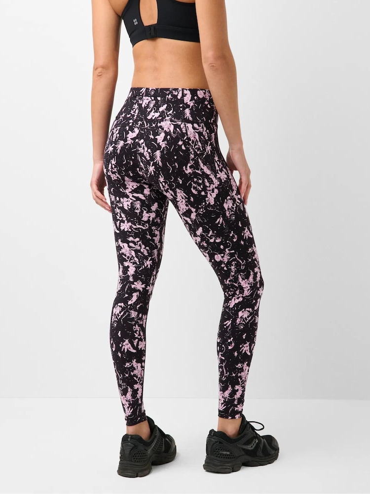 Sweaty Betty Black Droplet Print Full Length Power Workout Leggings - Image 2 of 6