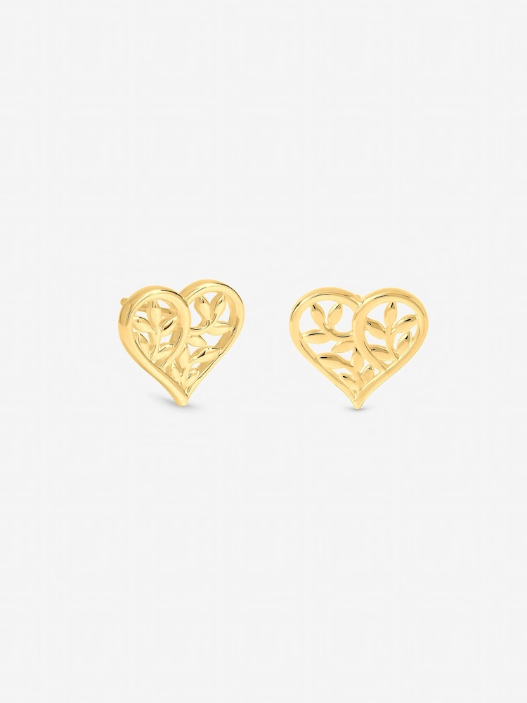 Inicio Gold Tone Tree Of Love Studs Earrings - Image 1 of 1 Inicio Gold Tone Tree Of Love Studs Earrings - Image 1 of 1