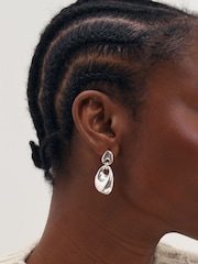 Inicio Silver Statement Pebble Drop Earrings - Image 1 of 3