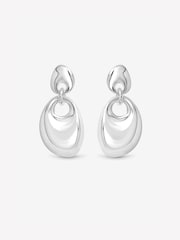 Inicio Silver Statement Pebble Drop Earrings - Image 3 of 3