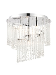 Gallery Home Silver Yves Flush Ceiling Light - Image 1 of 2