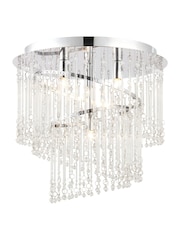 Gallery Home Silver Yves Flush Ceiling Light - Image 2 of 2