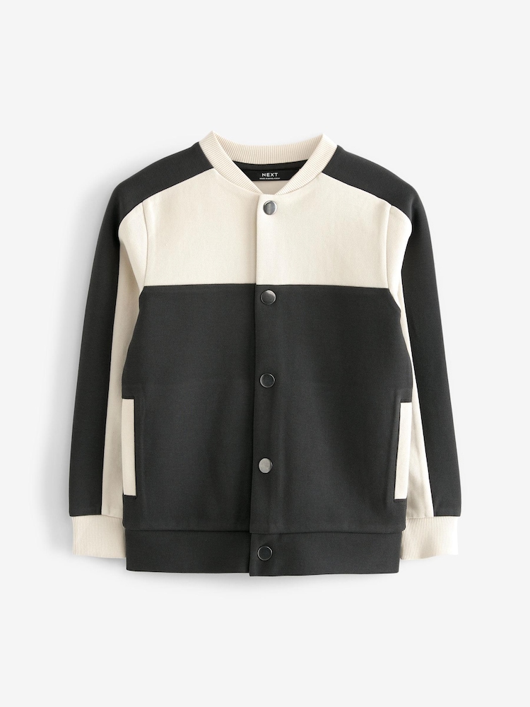 Cream/Black Colourblock - Elegantna bomber jakna (3-16 let) - Slika 1 iz 4