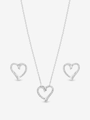 Inicio Silver Pave Open Heart Set Gift Box - Image 2 of 2