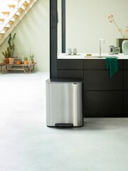 Brabantia Matt Steel Fingerprint Proof Bo 60L Pedal Bin - Image 1 of 5