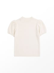 Blanc - Haut en maille à manches bouffantes Ro&Zo en laine mélangée - Image 6 sur 6