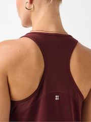 Sweaty Betty Malbec Red Breathe Easy Mesh Run Tank Top - Image 5 of 6