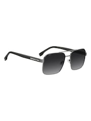 BOSS Grey Square Double-Bridge Sunglasses - Image 2 of 6