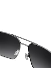BOSS Grey Square Double-Bridge Sunglasses - Image 4 of 6