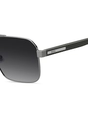 BOSS Grey Square Double-Bridge Sunglasses - Image 5 of 6
