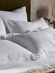 Secret Linen Store White 100% Linen Oxford Pillowcase - Image 1 of 3