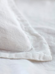 Secret Linen Store White 100% Linen Oxford Pillowcase - Image 2 of 3