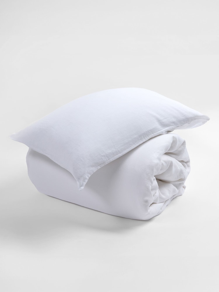 Secret Linen Store White 100% Linen Oxford Pillowcase - Image 3 of 3 Secret Linen Store White 100% Linen Oxford Pillowcase - Image 3 of 3