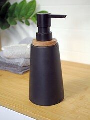 Showerdrape Set of 4 Black Sonata Bathroom Accessory Set - Image 2 of 3