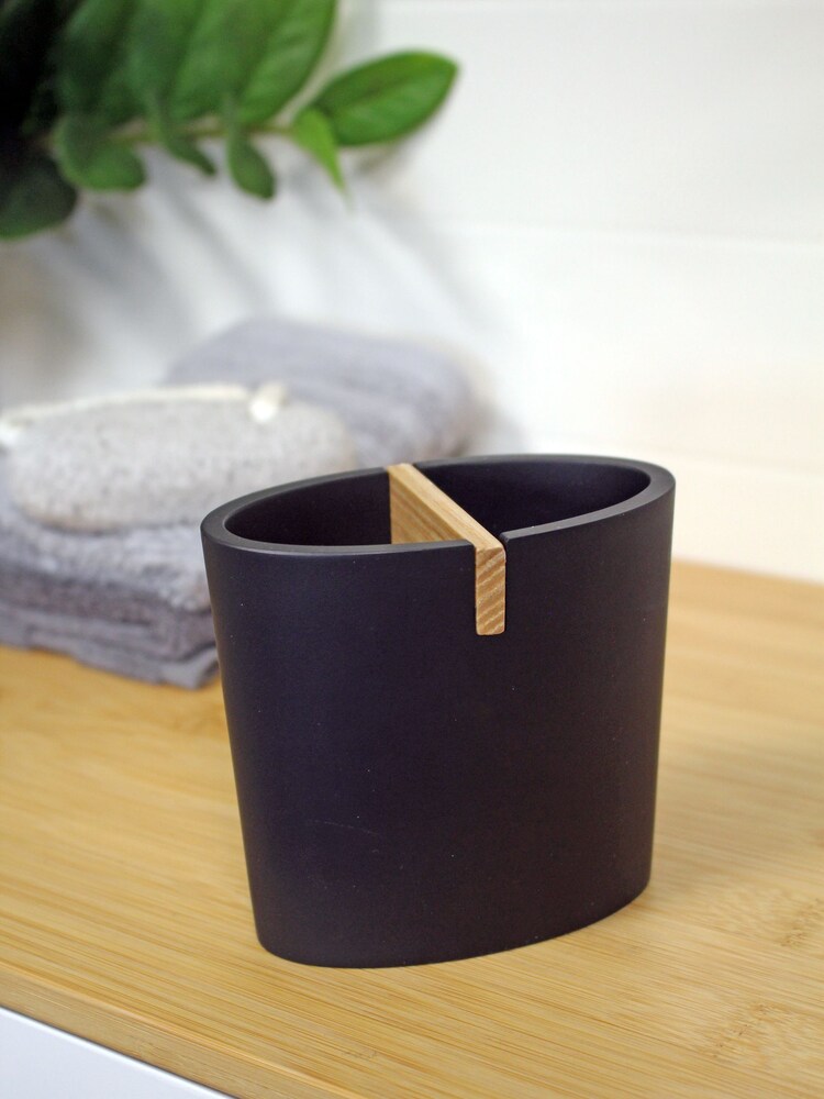 Showerdrape Set of 4 Black Sonata Bathroom Accessory Set - Image 3 of 3 Showerdrape Set of 4 Black Sonata Bathroom Accessory Set - Image 3 of 3