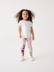 Baker by Ted Baker Organza-T-Shirt mit Kragen und Leggings im Set, Pink - Bild 3 von 10