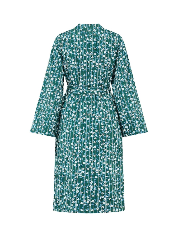 Pour Moi Green Pure Cotton Dressing Gown - Image 4 of 4
