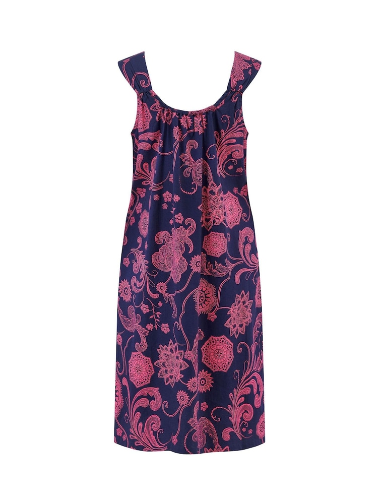 Pour Moi Navy Blue Pure Cotton Square Neck Chemise - Image 4 of 4 Pour Moi Navy Blue Pure Cotton Square Neck Chemise - Image 4 of 4