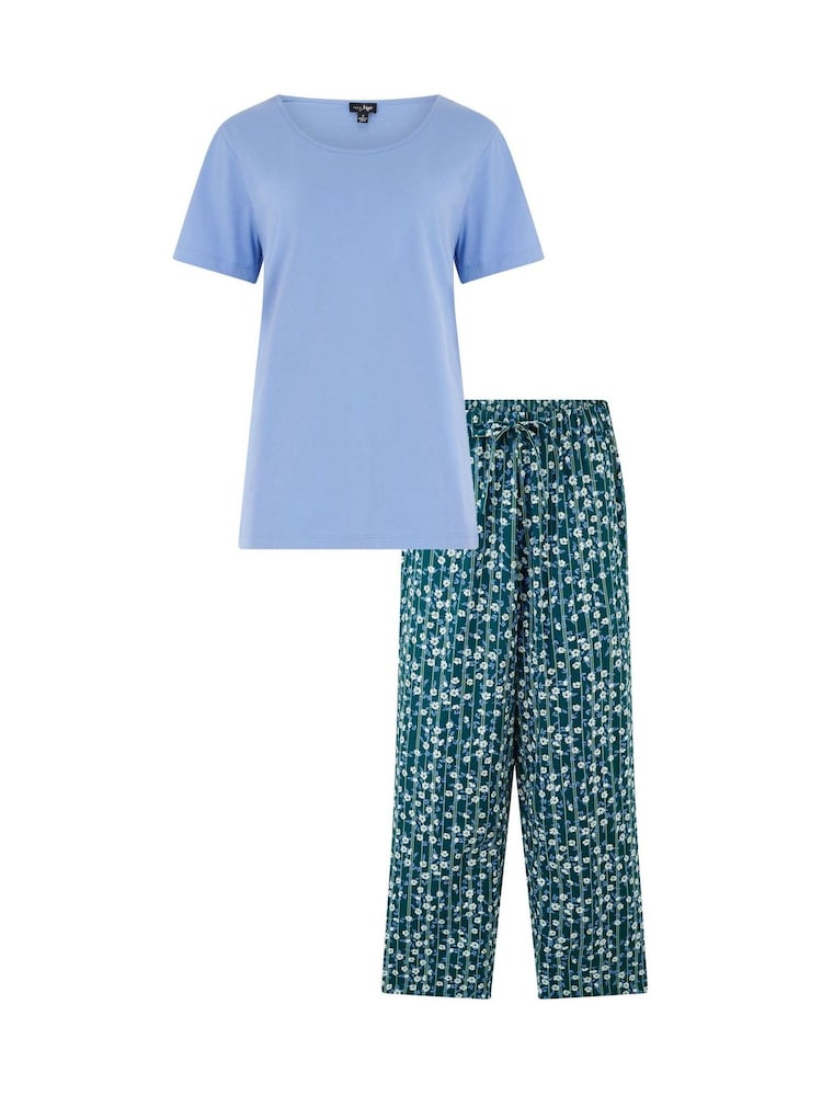 Pour Moi Green Pure Cotton T-Shirt & Trouser Pyjamas Set - Image 3 of 3 Pour Moi Green Pure Cotton T-Shirt & Trouser Pyjamas Set - Image 3 of 3